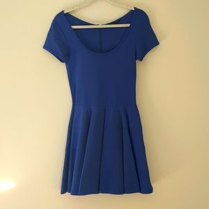 Royal Blue Scoop Neck Dress